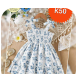 Girls Blue Floral Dress